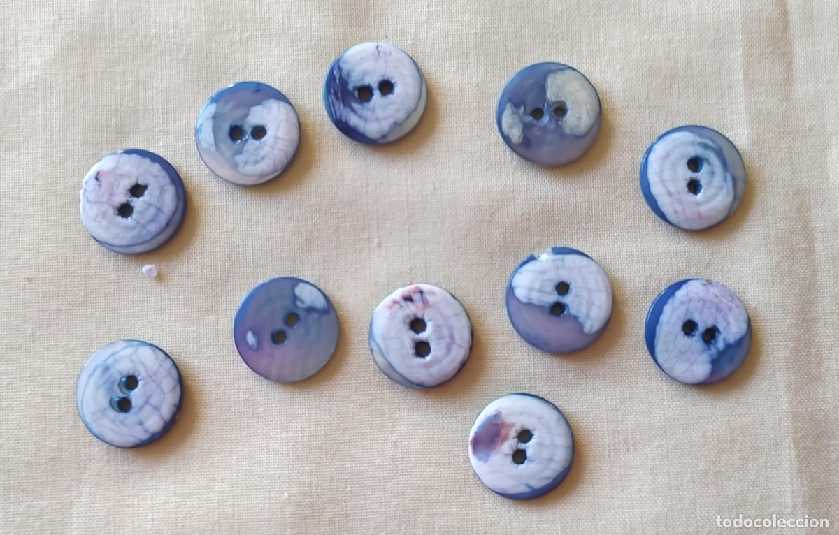 Vintage: Botones azules de nacar. - Foto 4