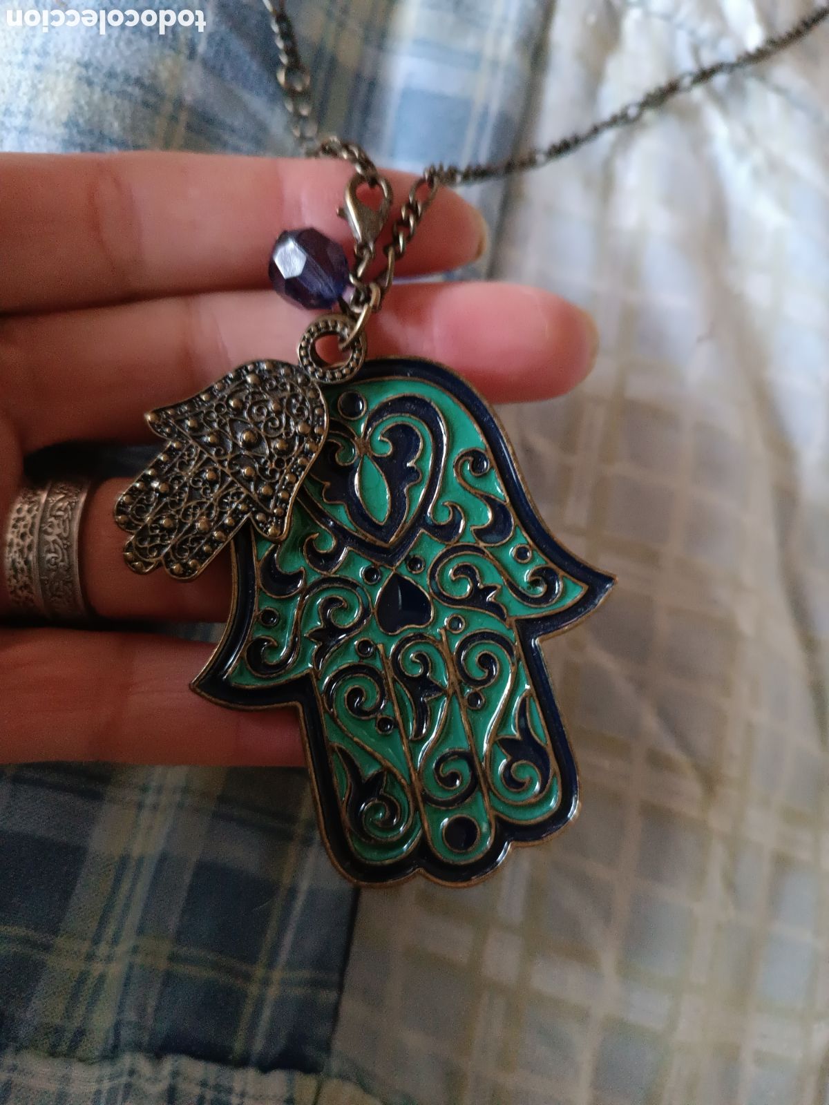 Vintage: Colgante con cadena multicolor - Foto 2