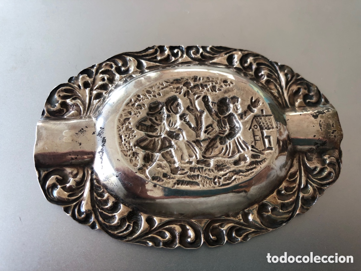 Vintage: Cenicero de plata repujada - Foto 5