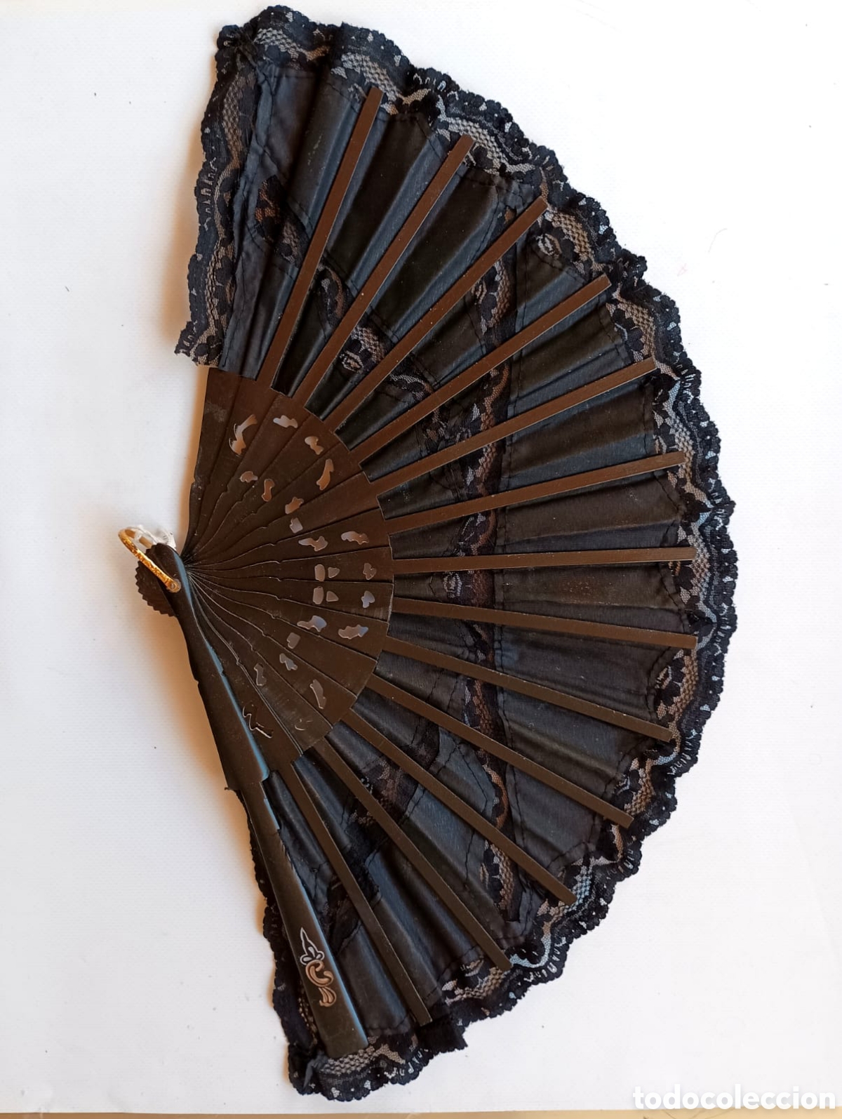 Vintage: Antiguo abanico pintado con encaje - Foto 4