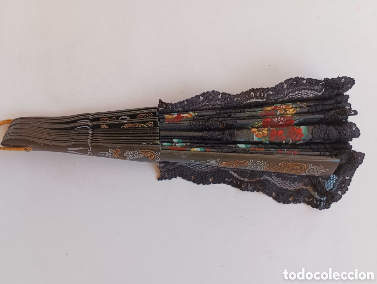 Vintage: Antiguo abanico pintado con encaje - Foto 5