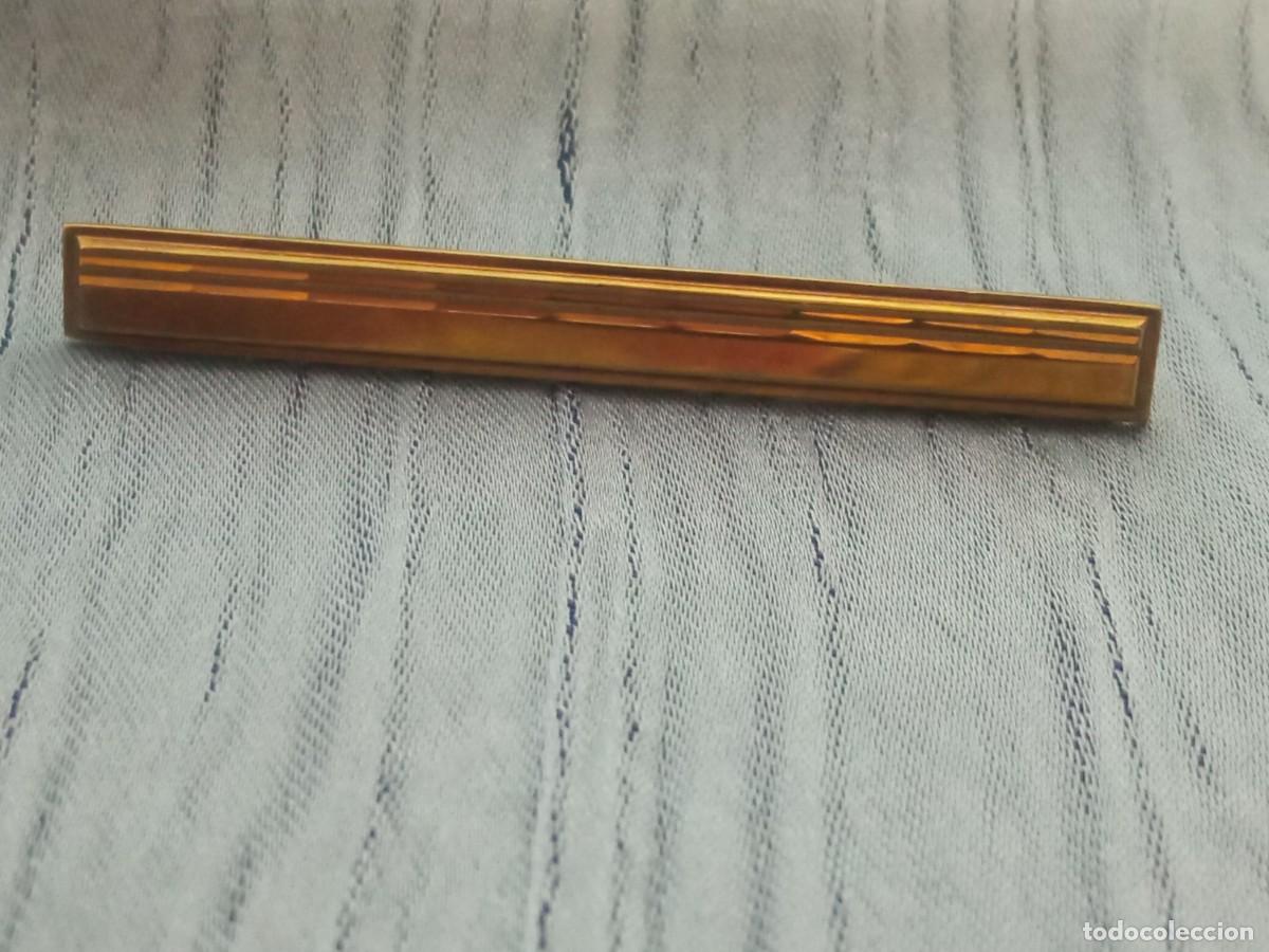 Vintage: Gemelos y sujeta corbata chapado - Foto 3