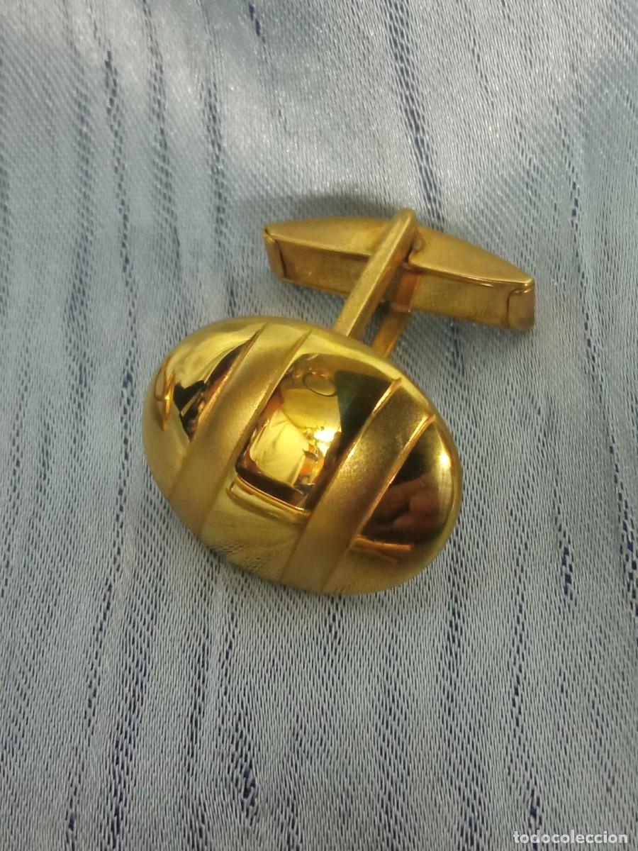 Vintage: J. De gemelos y alfiler de corbata chapado oro - Foto 2