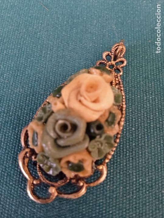 Vintage: FLORES DE MIGA DE PAN EN COLGANTE - Foto 1