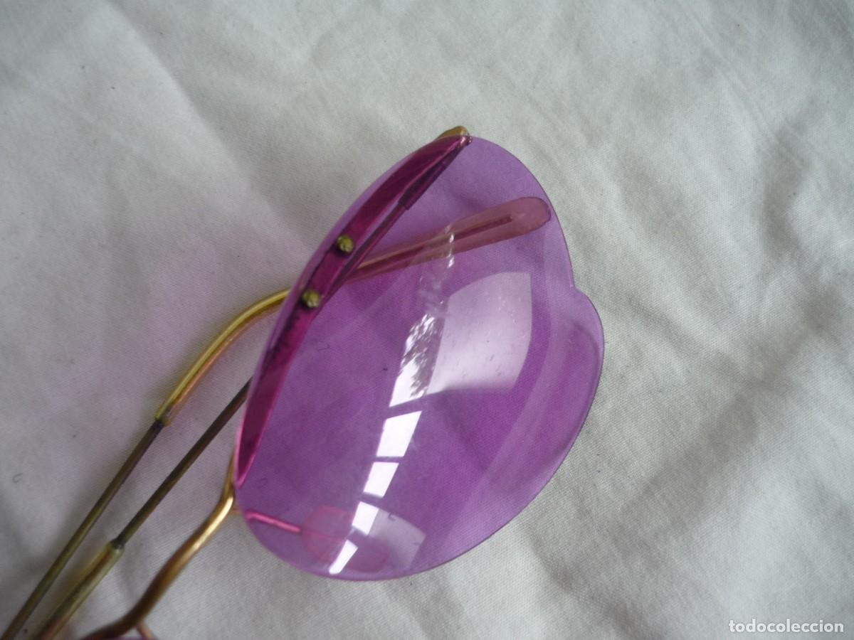 Vintage: Gafas de sol moradas, lentes de pl&aacute;stico - Foto 3