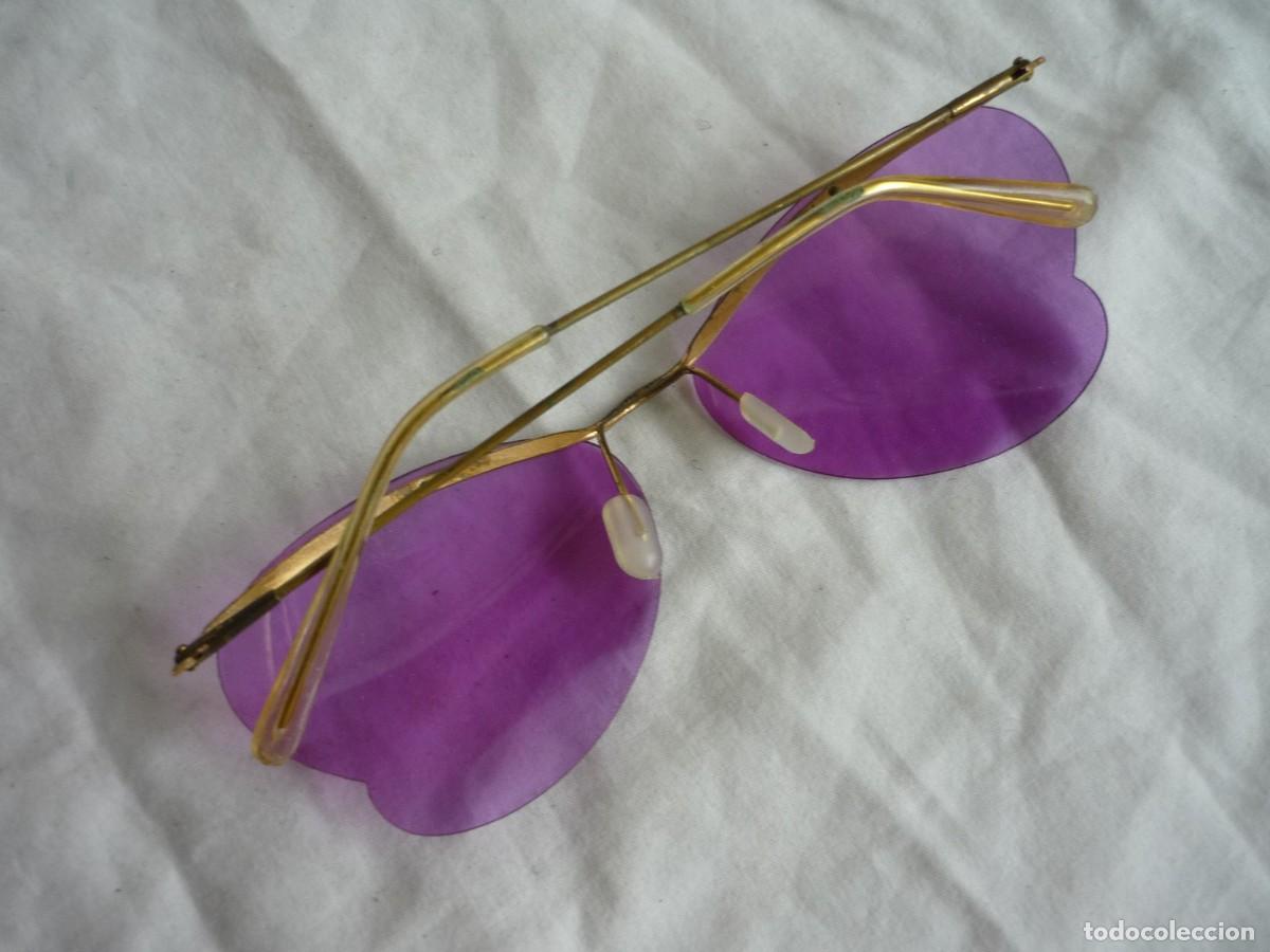 Vintage: Gafas de sol moradas, lentes de pl&aacute;stico - Foto 4