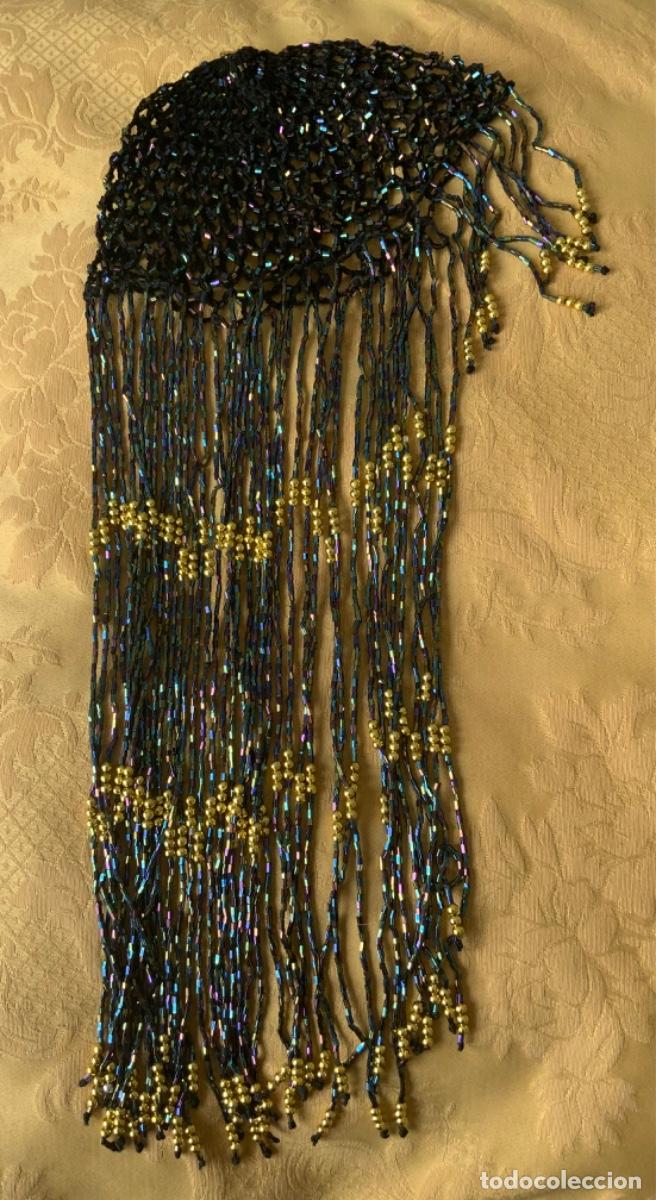 Vintage: GORRO DE ABALORIOS PARA DISFRAZ DE A&Ntilde;OS 20 Y COLLAR - Foto 3