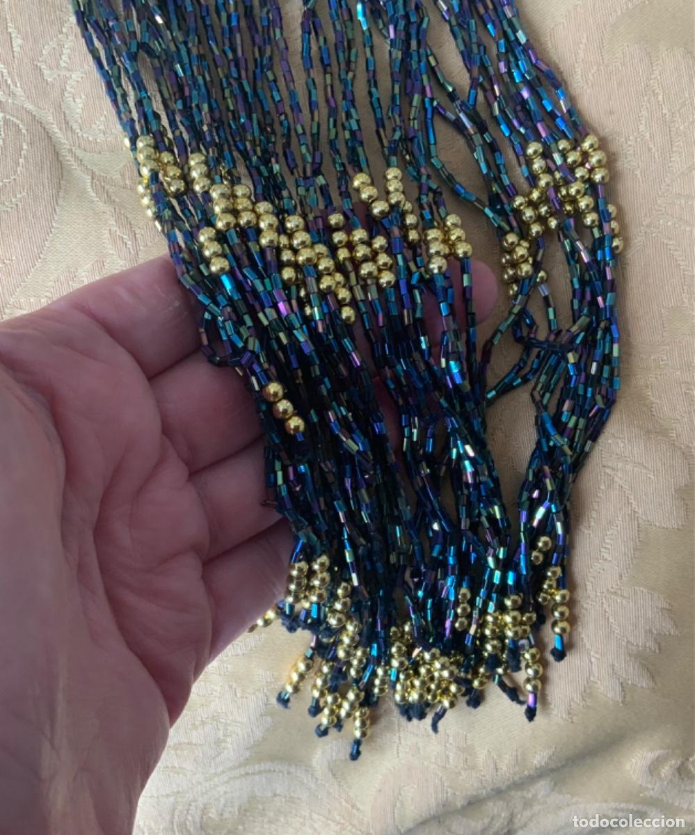Vintage: GORRO DE ABALORIOS PARA DISFRAZ DE A&Ntilde;OS 20 Y COLLAR - Foto 4