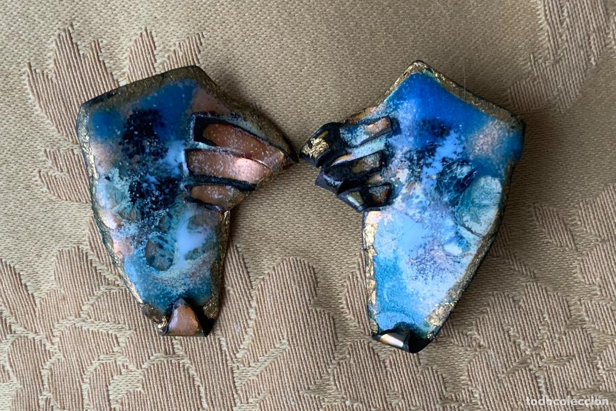Vintage: PENDIENTES ESMALTADOS AL FUEGO - Foto 1