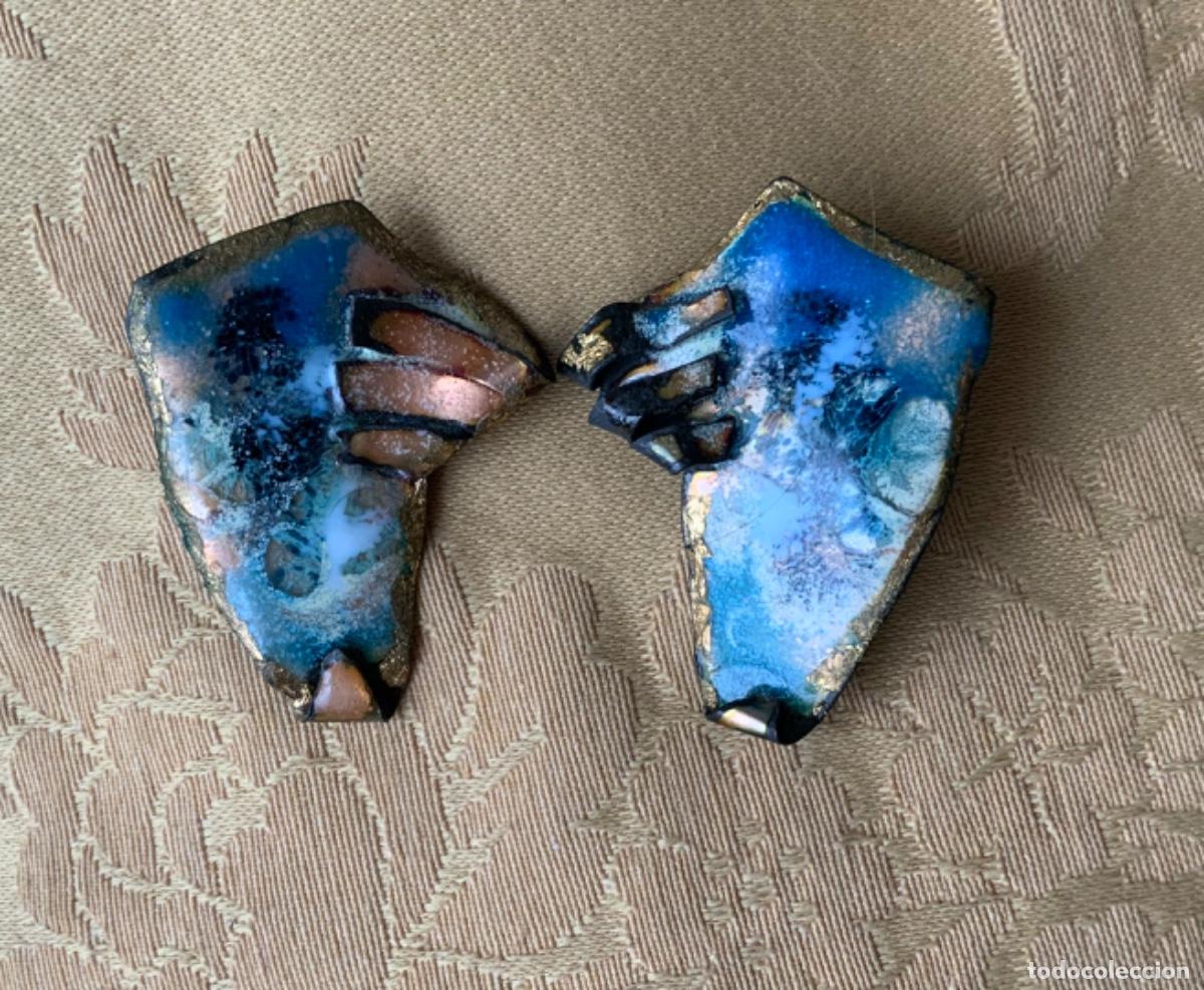 Vintage: PENDIENTES ESMALTADOS AL FUEGO - Foto 2