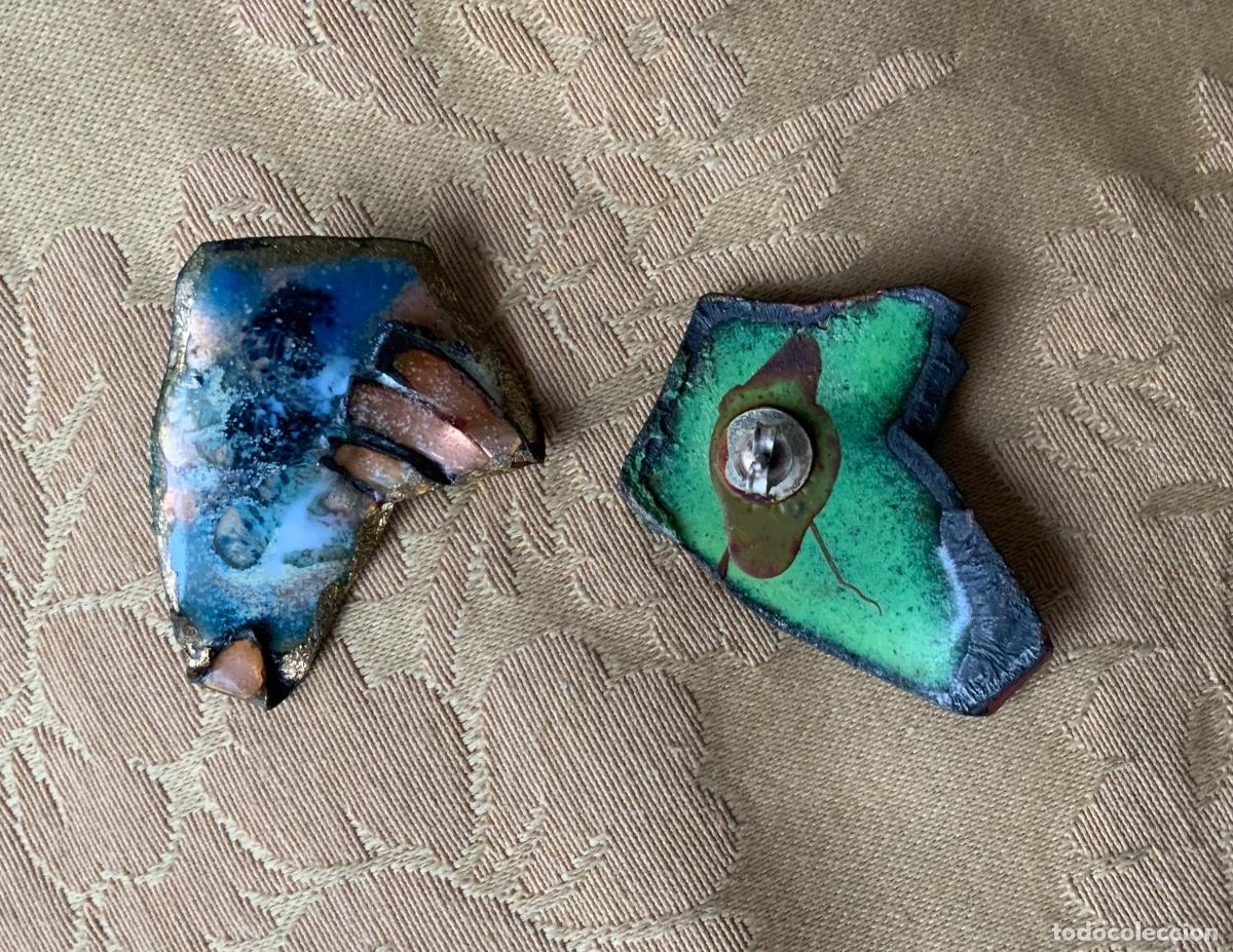 Vintage: PENDIENTES ESMALTADOS AL FUEGO - Foto 6