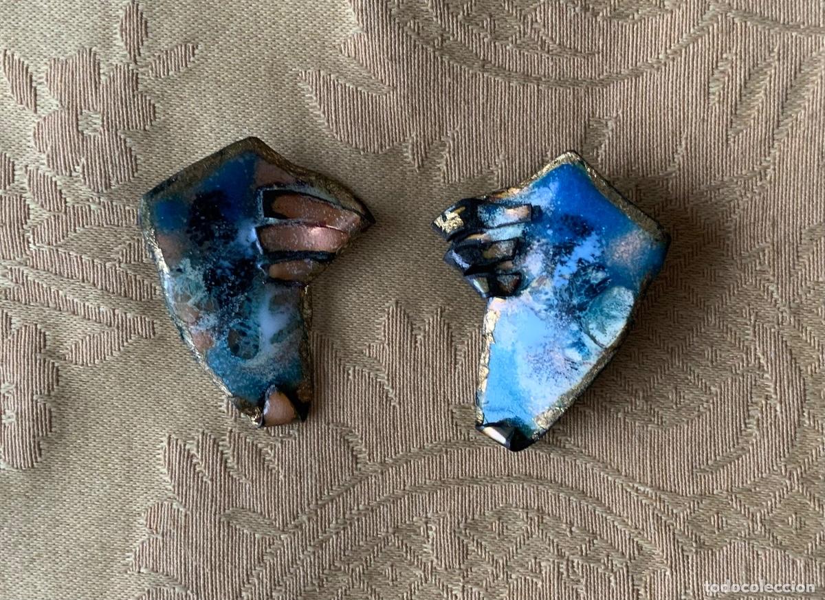 Vintage: PENDIENTES ESMALTADOS AL FUEGO - Foto 11