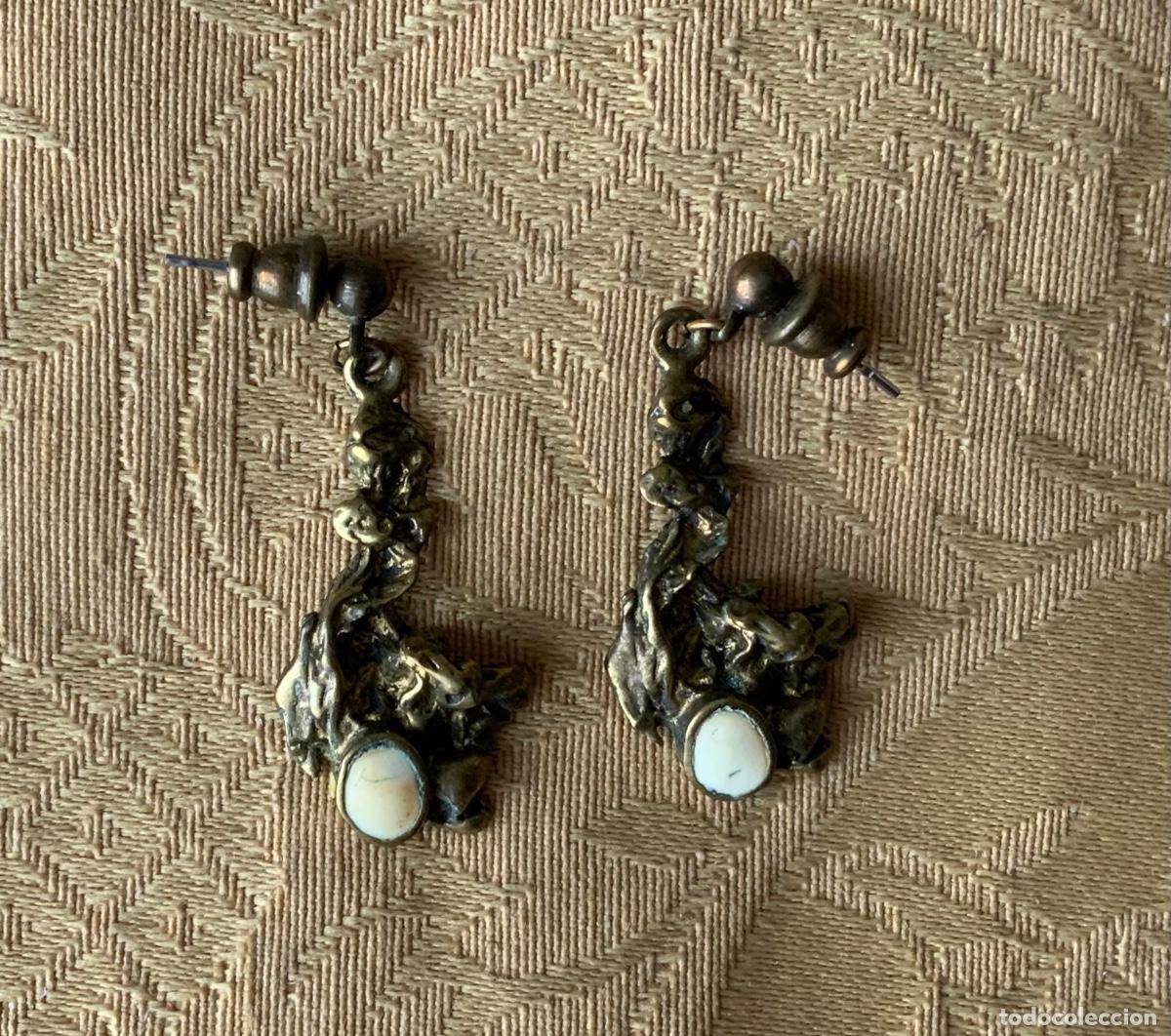 Vintage: PENDIENTES BRONCE HECHOS A MANO - Foto 1
