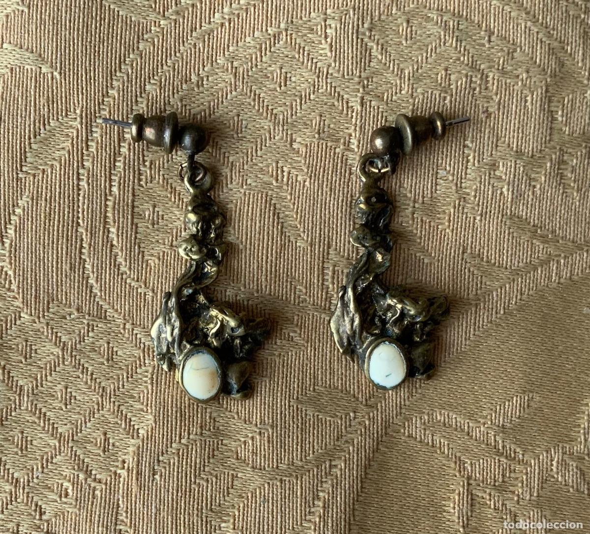 Vintage: PENDIENTES BRONCE HECHOS A MANO - Foto 2