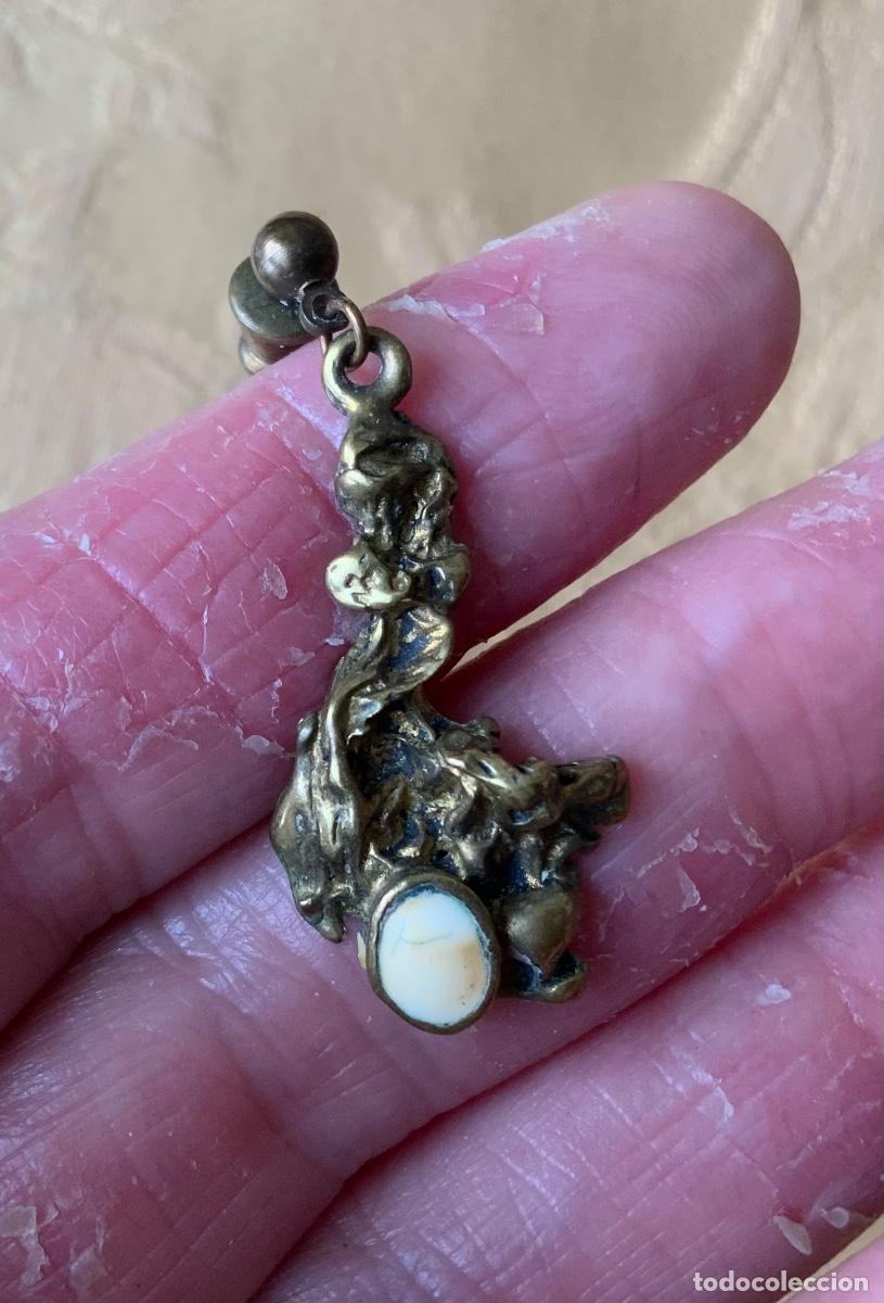 Vintage: PENDIENTES BRONCE HECHOS A MANO - Foto 7