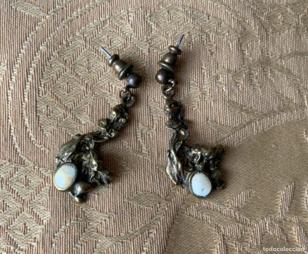 Vintage: PENDIENTES BRONCE HECHOS A MANO - Foto 9