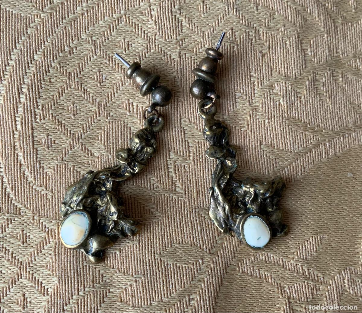 Vintage: PENDIENTES BRONCE HECHOS A MANO - Foto 10