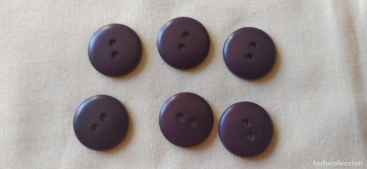 Vintage: 6 botones marron oscuro - Foto 2