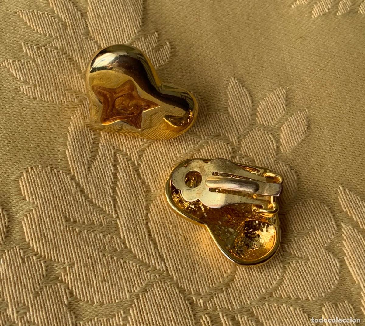 Vintage: PENDIENTES VINTAGE CORAZ&Oacute;N CON ESMALTE - Foto 3