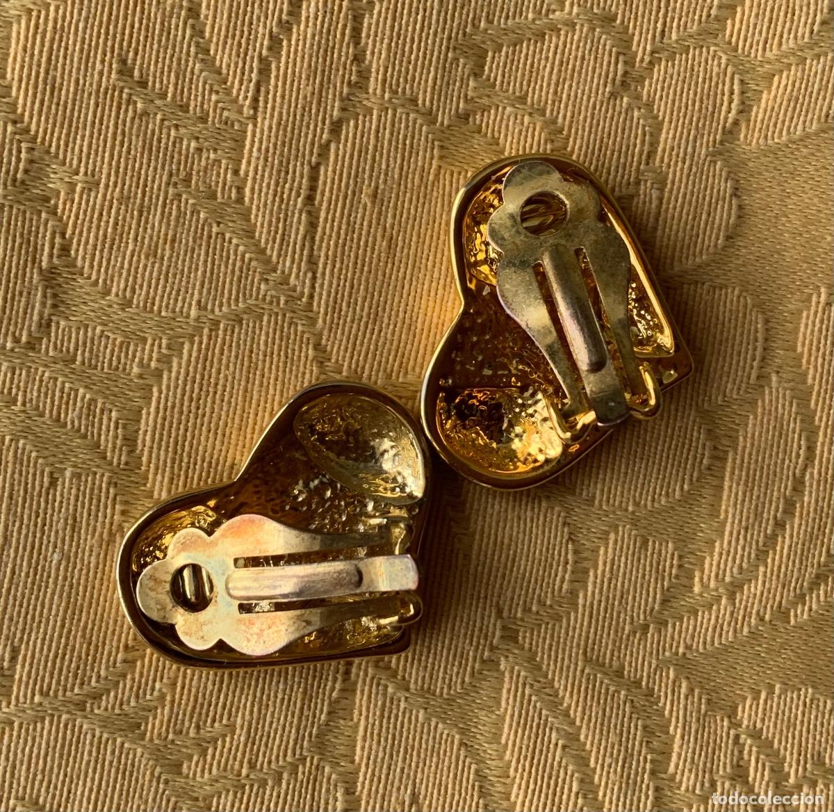 Vintage: PENDIENTES VINTAGE CORAZ&Oacute;N CON ESMALTE - Foto 4