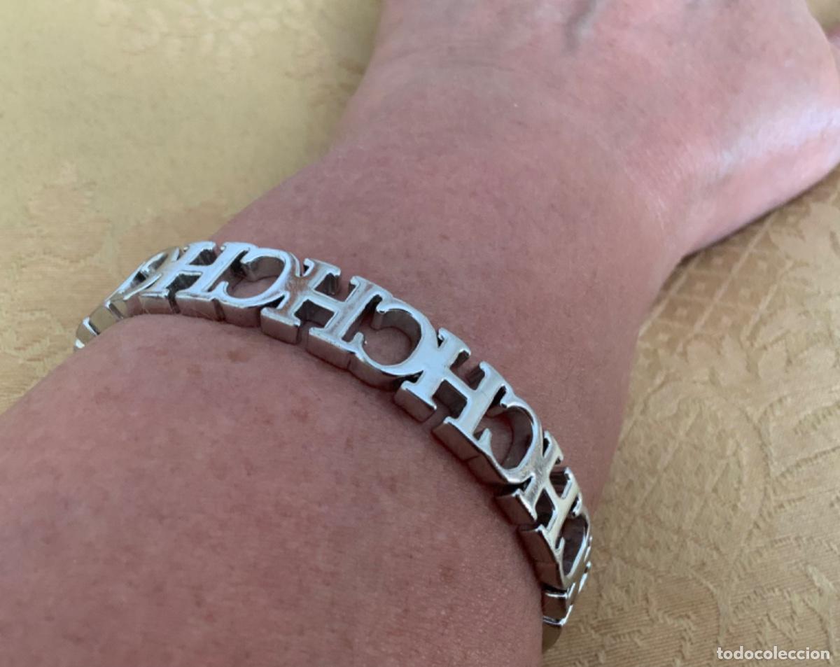 Vintage: PULSERA R&Iacute;GIDA TIPO CAROLINA HERRERA - Foto 5