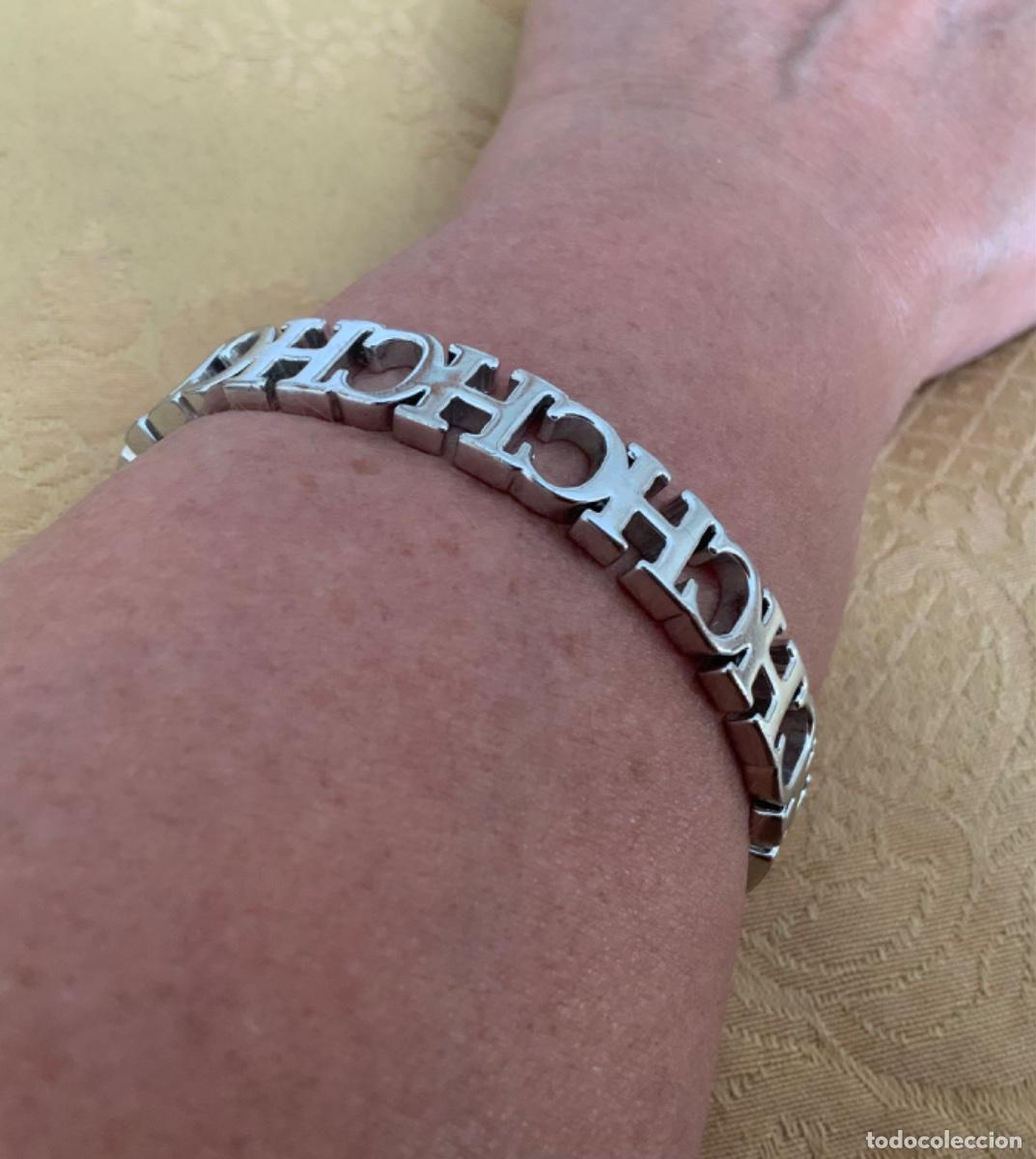 Vintage: PULSERA R&Iacute;GIDA TIPO CAROLINA HERRERA - Foto 8