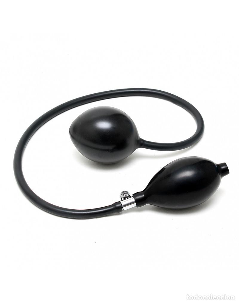 Vintage: Bola inflable bucal de caucho con bomba de aire manual - Accesorio de teatro y disfraces