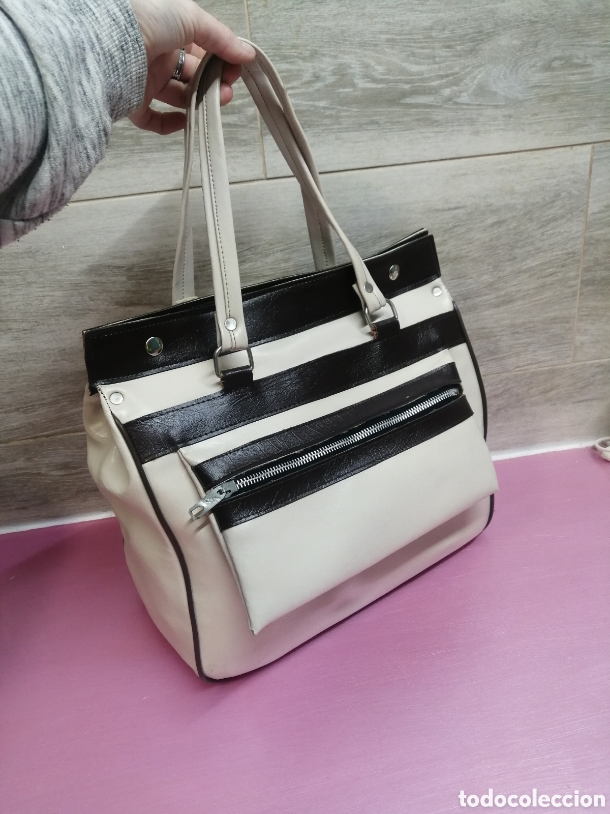 Vintage: Bolso de piel vintage - Foto 4