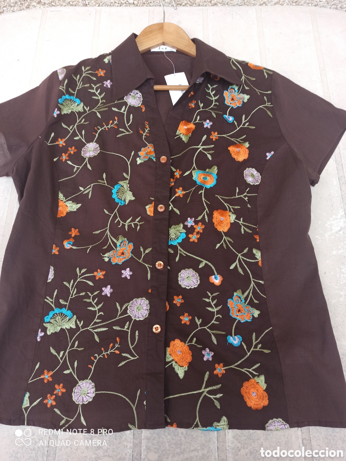 Vintage: Camisa bordada sin estrenar - Foto 4