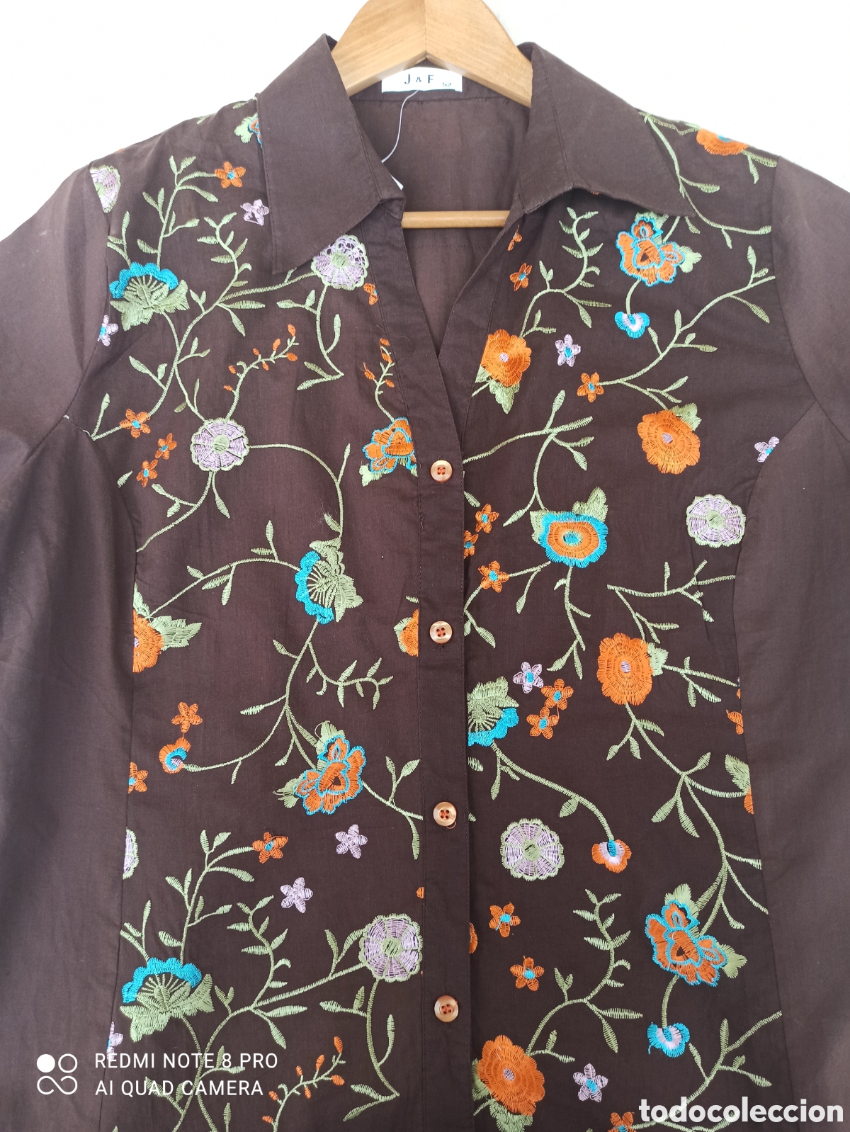 Vintage: Camisa bordada sin estrenar - Foto 5