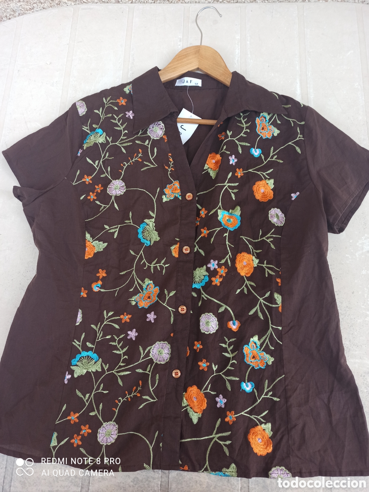 Vintage: Camisa bordada sin estrenar - Foto 9