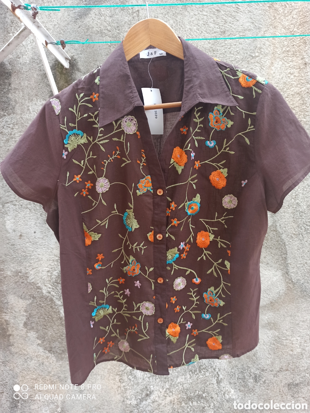 Vintage: Camisa bordada sin estrenar - Foto 1