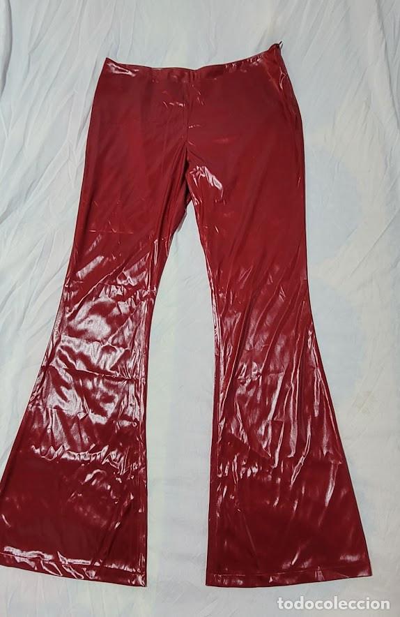 Vintage: PANTAL&Oacute;N LARGO ROJO el&aacute;stico - Foto 4
