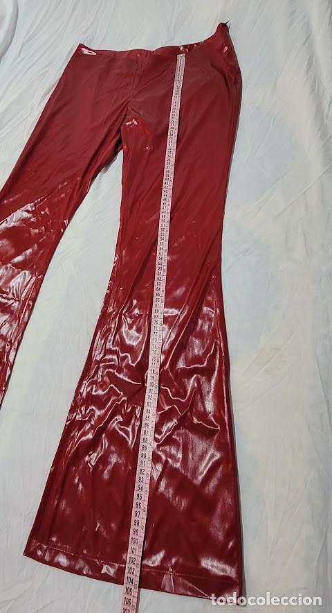 Vintage: PANTAL&Oacute;N LARGO ROJO el&aacute;stico - Foto 6