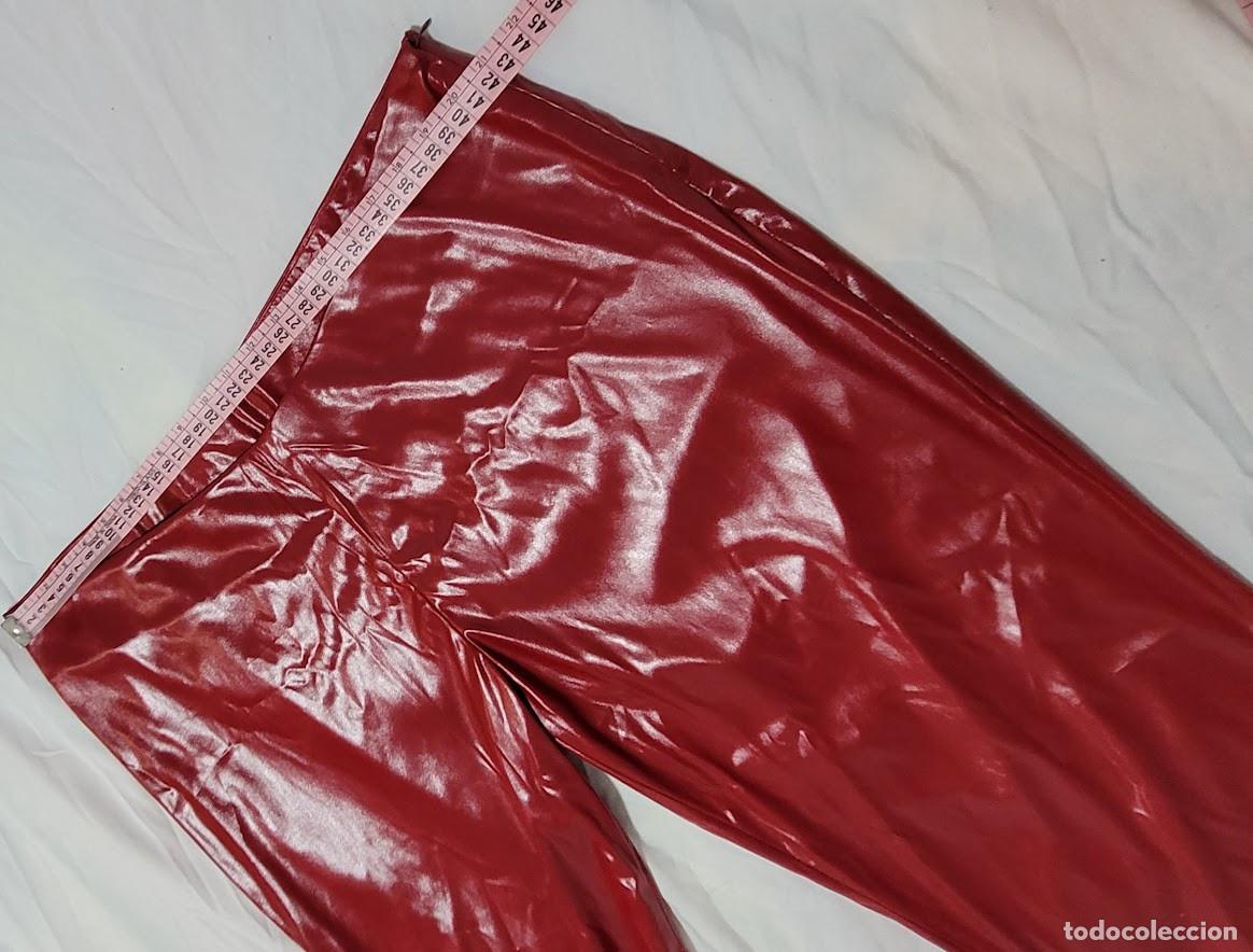 Vintage: PANTAL&Oacute;N LARGO ROJO el&aacute;stico - Foto 7