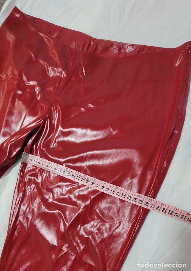 Vintage: PANTAL&Oacute;N LARGO ROJO el&aacute;stico - Foto 8