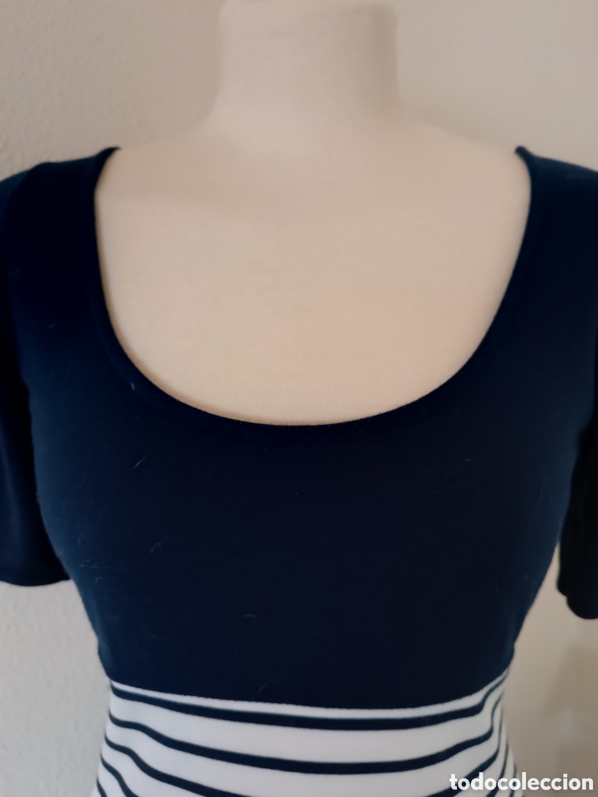 Vintage: Vestido de verano azul y blanco - Foto 3
