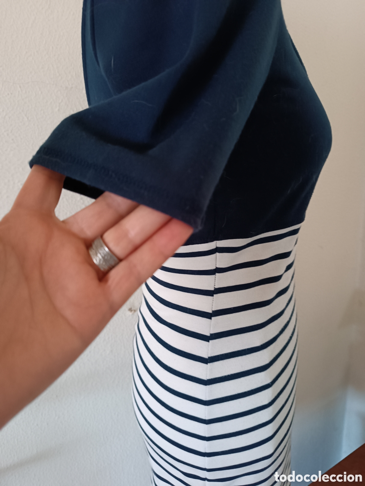 Vintage: Vestido de verano azul y blanco - Foto 4