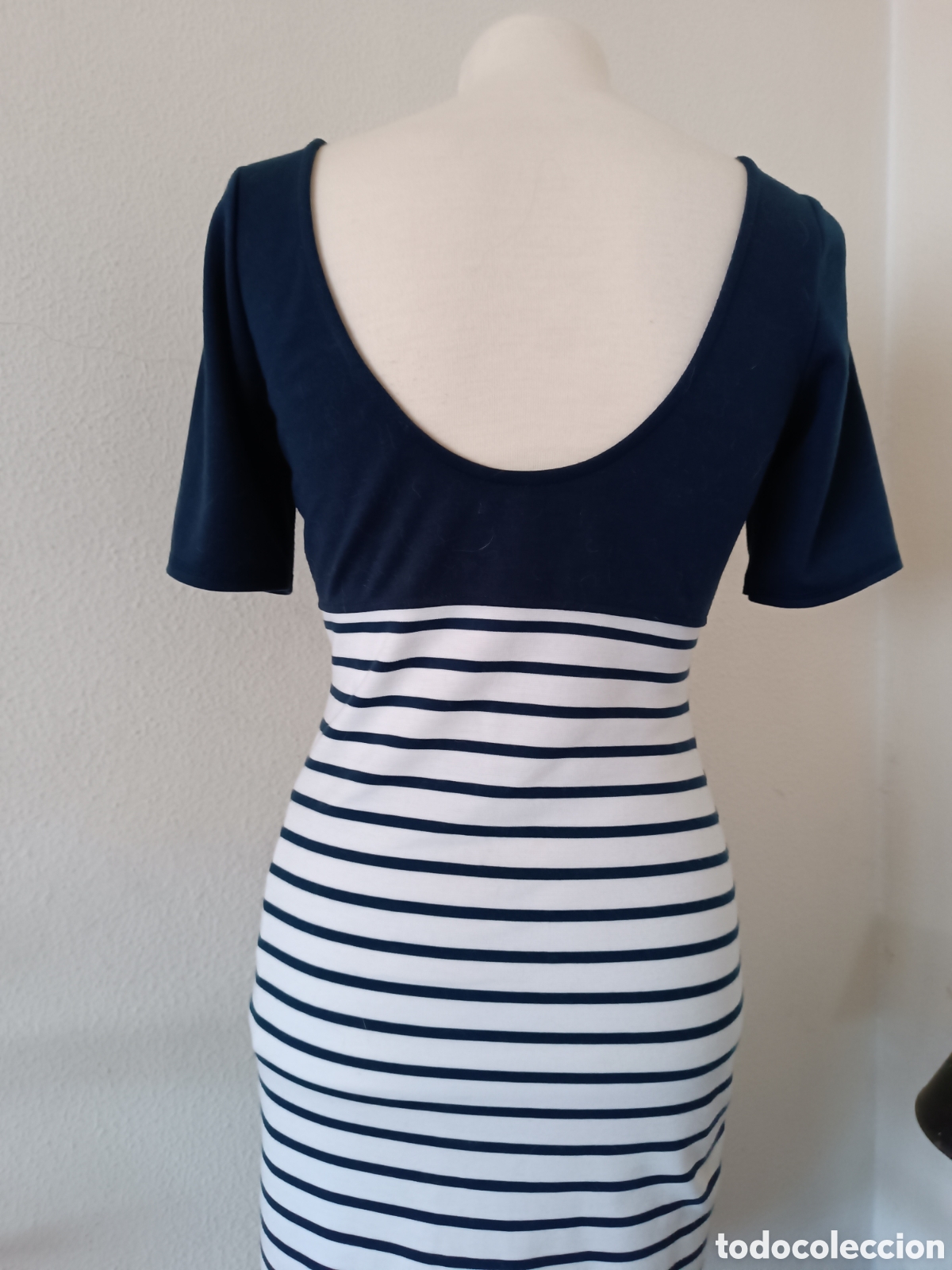 Vintage: Vestido de verano azul y blanco - Foto 5