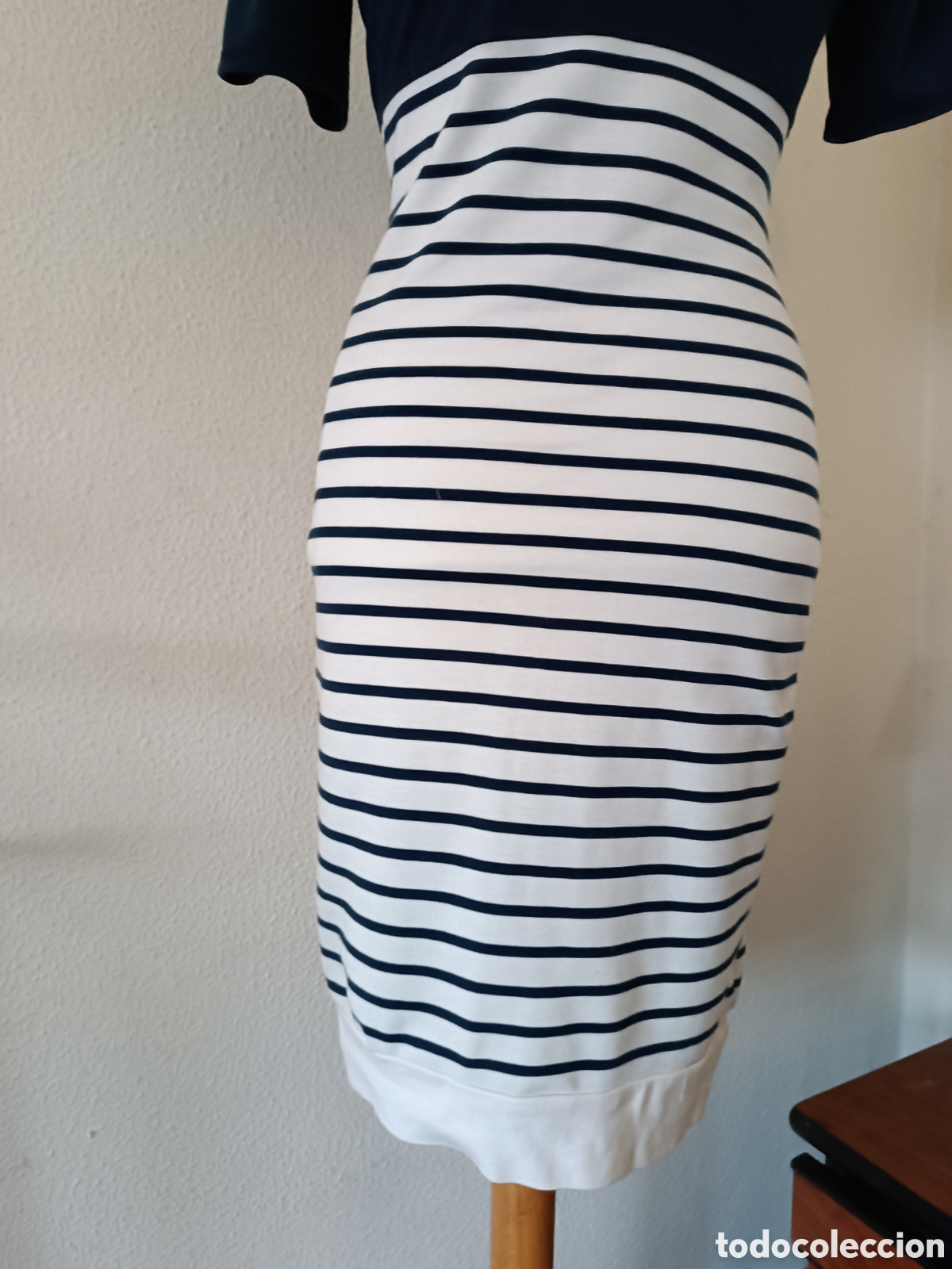 Vintage: Vestido de verano azul y blanco - Foto 6