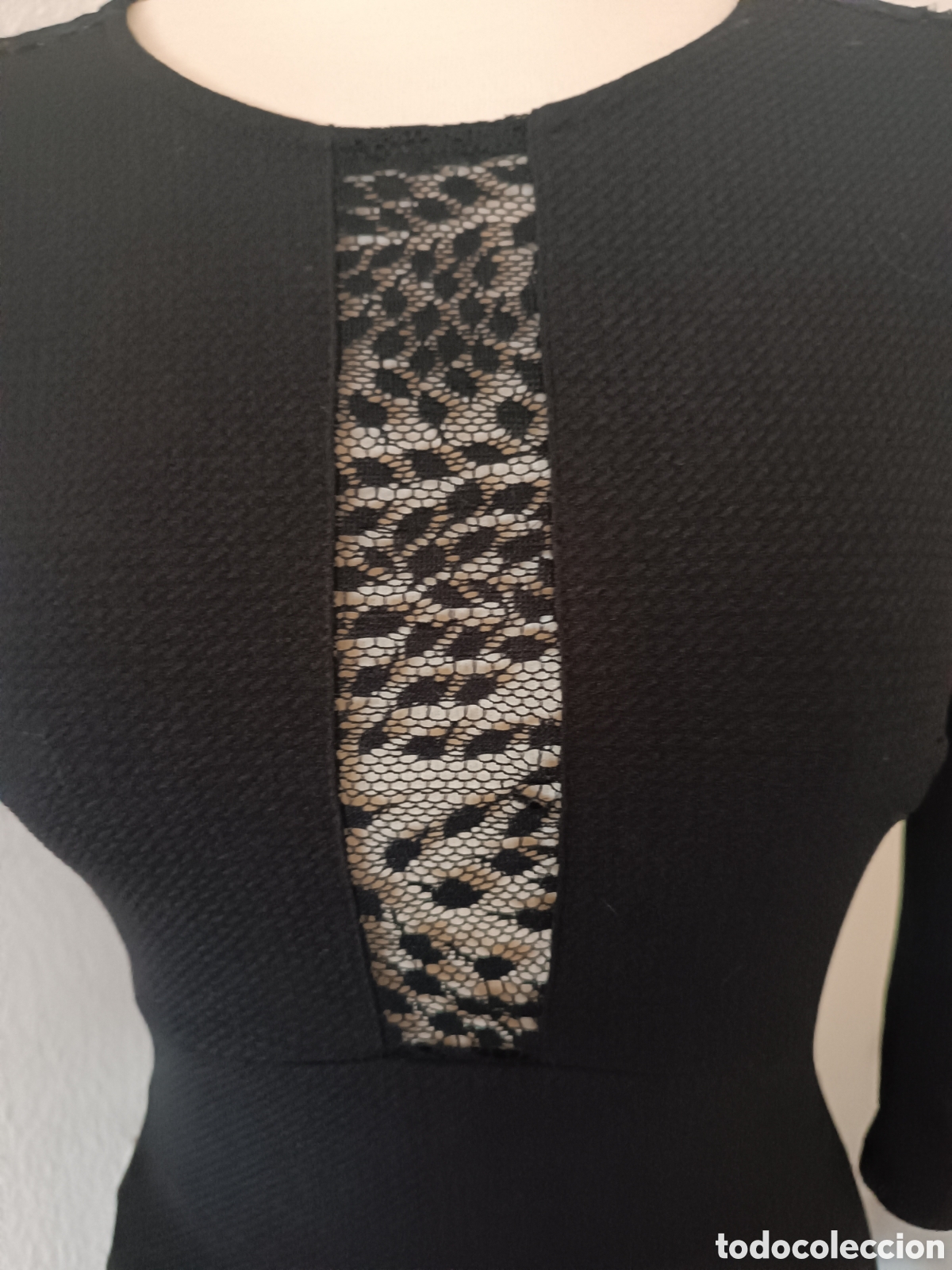Vintage: Vestido de licra y encaje - Foto 4