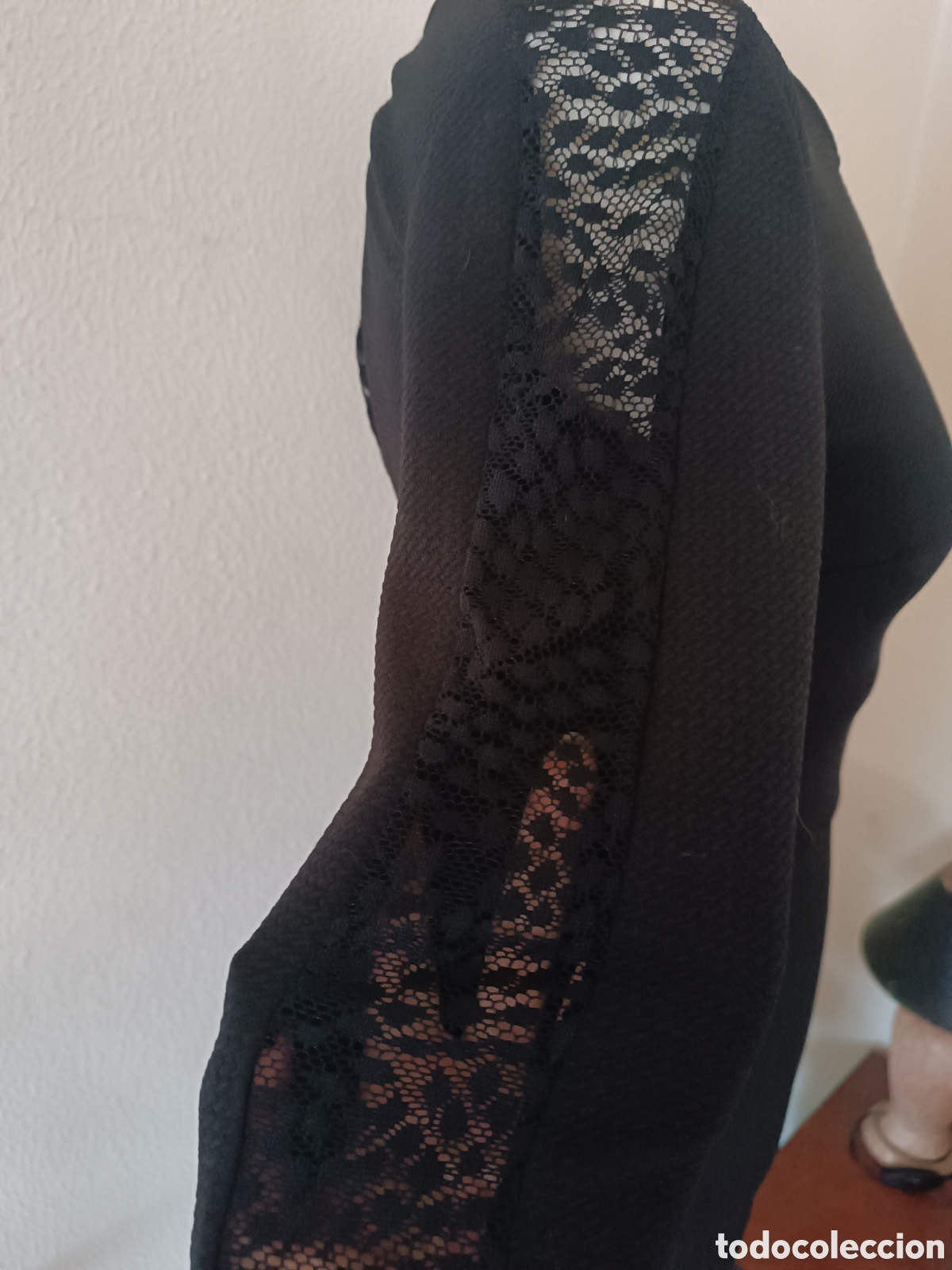 Vintage: Vestido de licra y encaje - Foto 5
