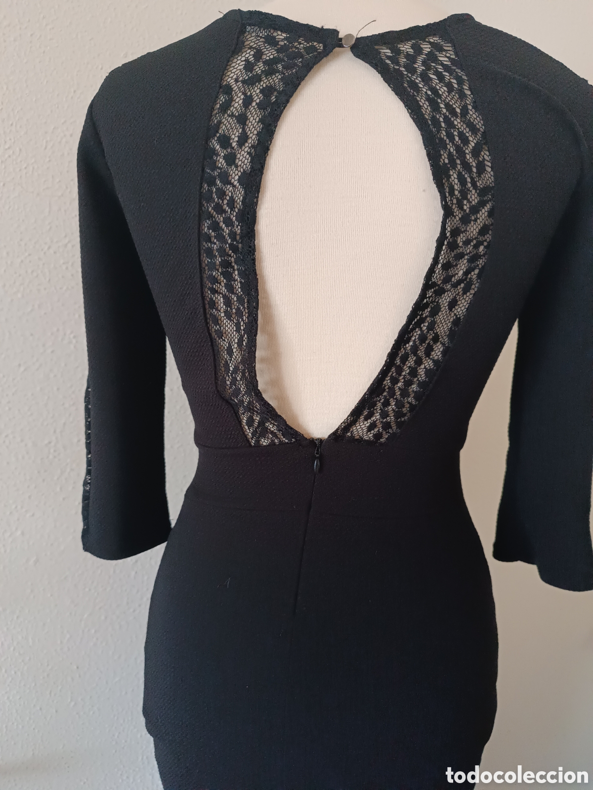 Vintage: Vestido de licra y encaje - Foto 6