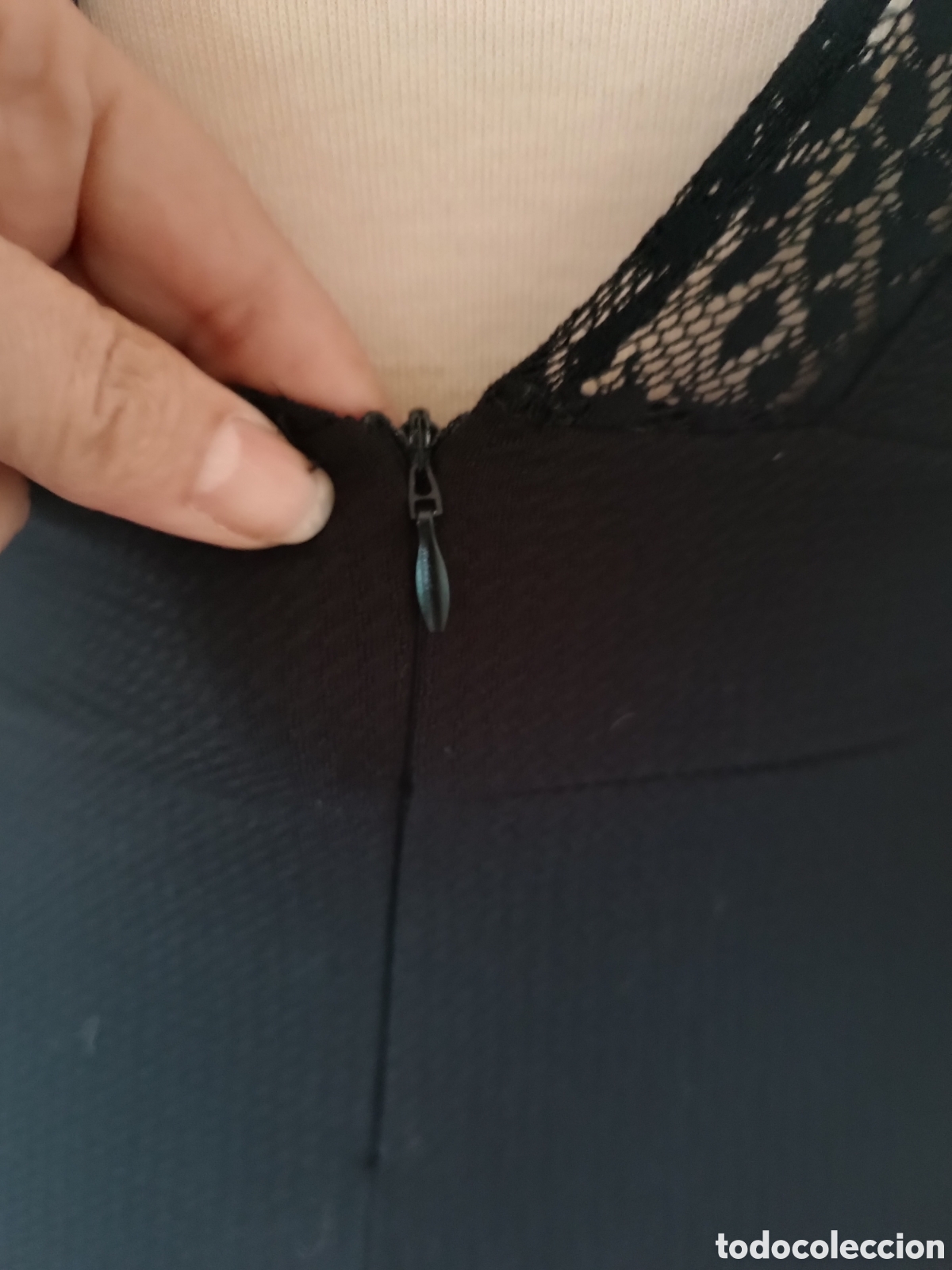 Vintage: Vestido de licra y encaje - Foto 7