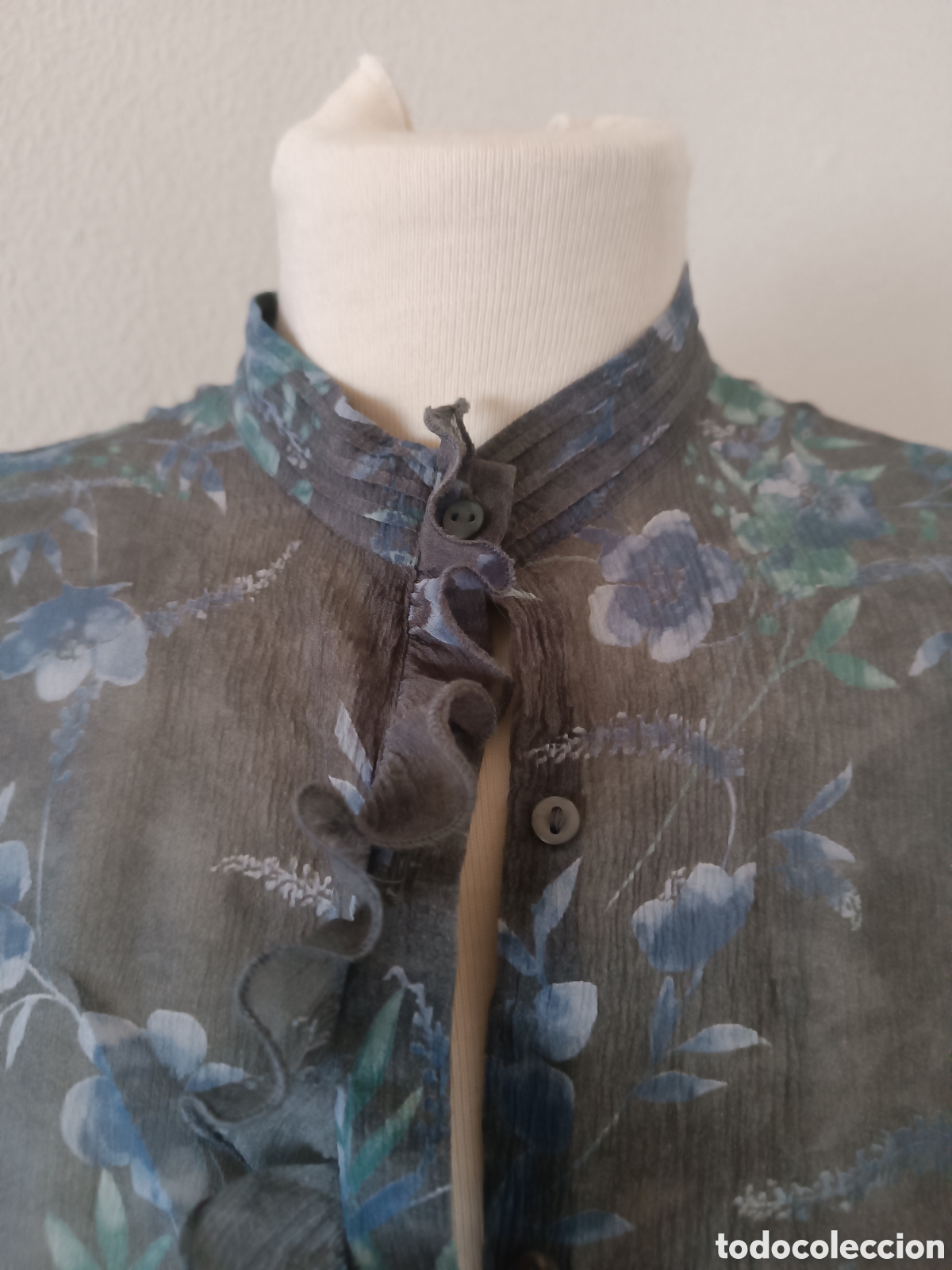 Vintage: Camisa de vestir gasa trasparente - Foto 5