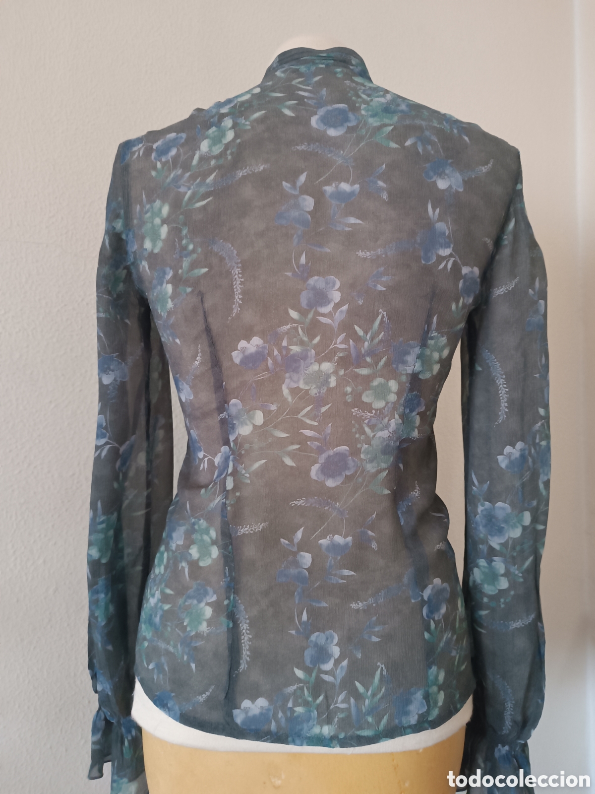 Vintage: Camisa de vestir gasa trasparente - Foto 6
