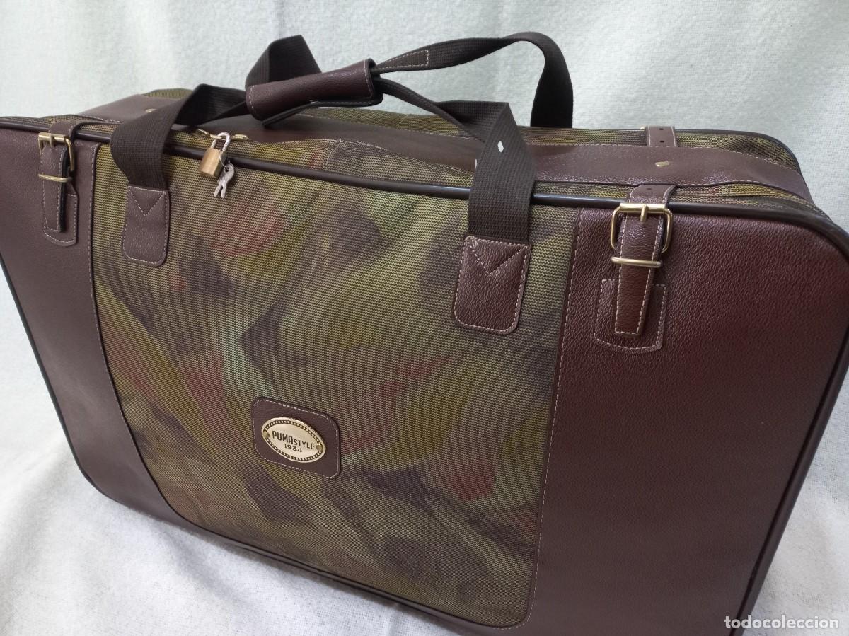 Vintage: MALETA-CAMUFLAJE &uml;PUMA&uml; marr&oacute;n caqui - Foto 1