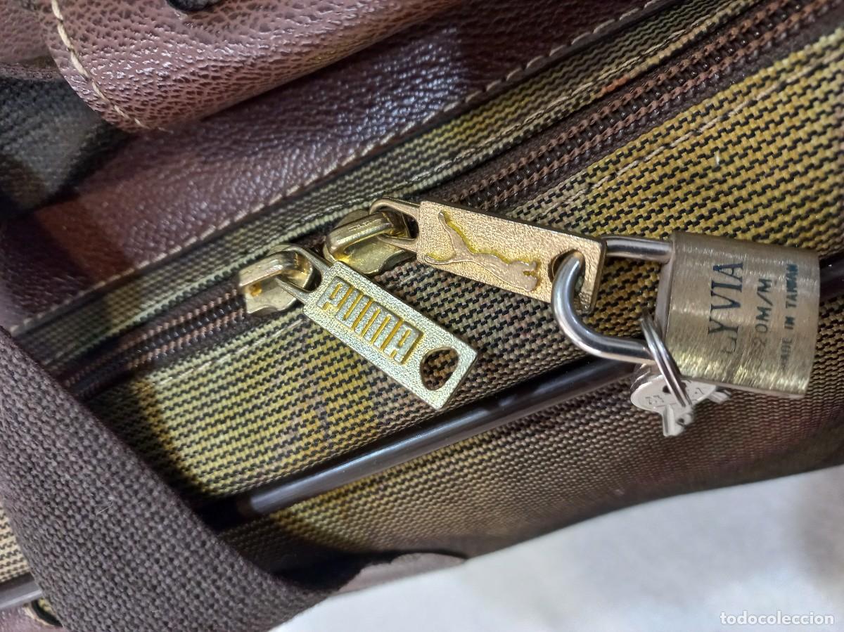 Vintage: MALETA-CAMUFLAJE &uml;PUMA&uml; marr&oacute;n caqui - Foto 8