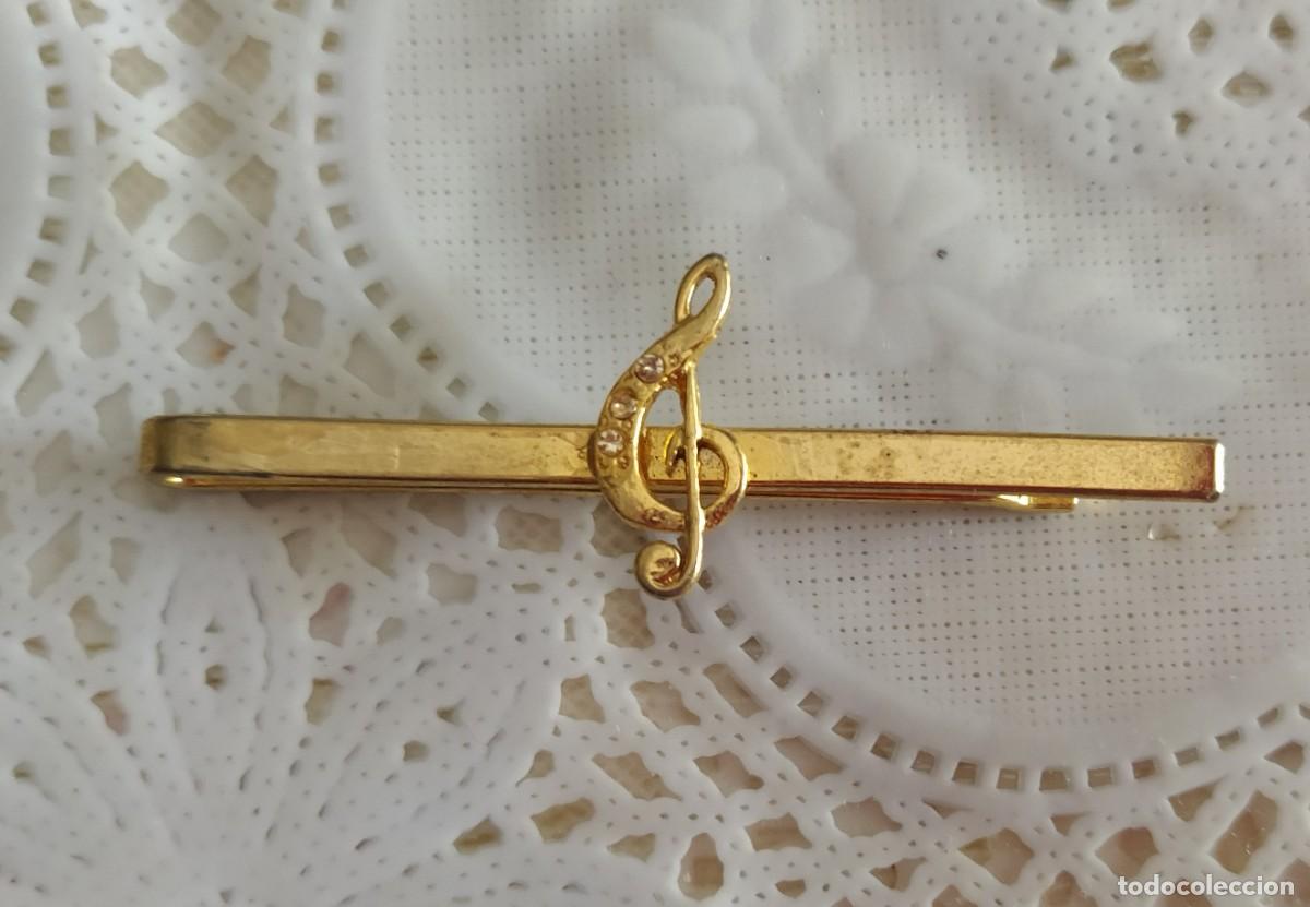 Vintage: Pasador de corbata clave de sol - Foto 1
