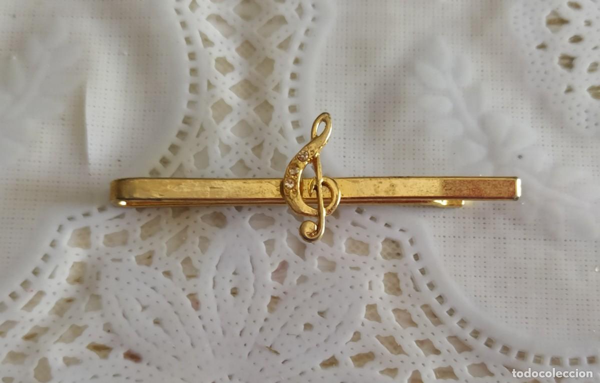 Vintage: Pasador de corbata clave de sol - Foto 4